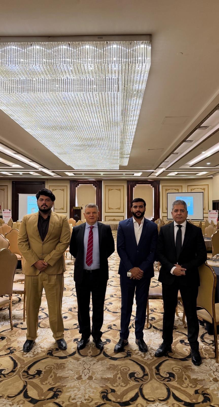 ACE London School team with partners at Royal Swiss Hotel conference ballroom, Lahore